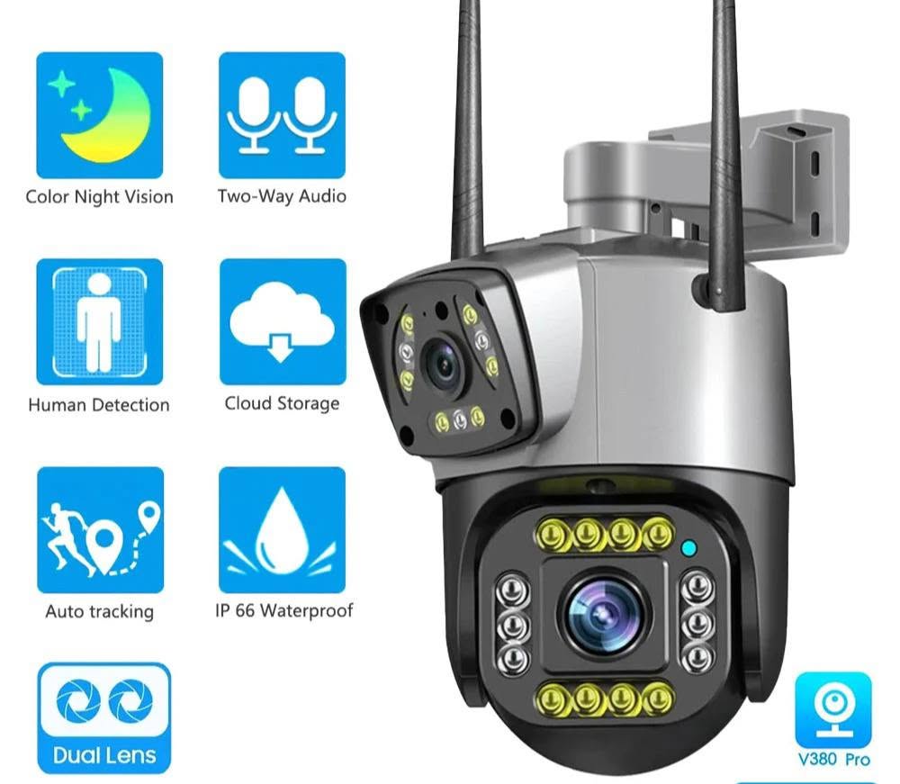 PTZ Outdoor WaterProof Dual Lens Wi-FI IP Camera