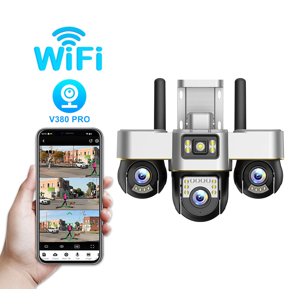 PTZ Outdoor 3 Lens Moving Wi-Fi IP Camera