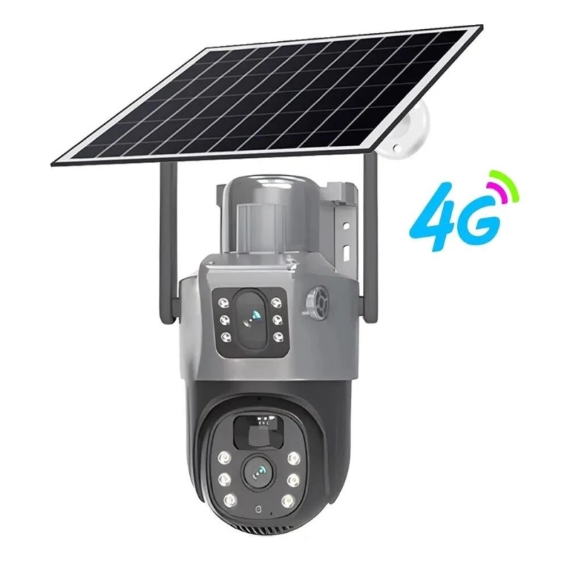 V380pro Solar PTZ Outdoor Dual Lens 4G Sim Supported Camera.