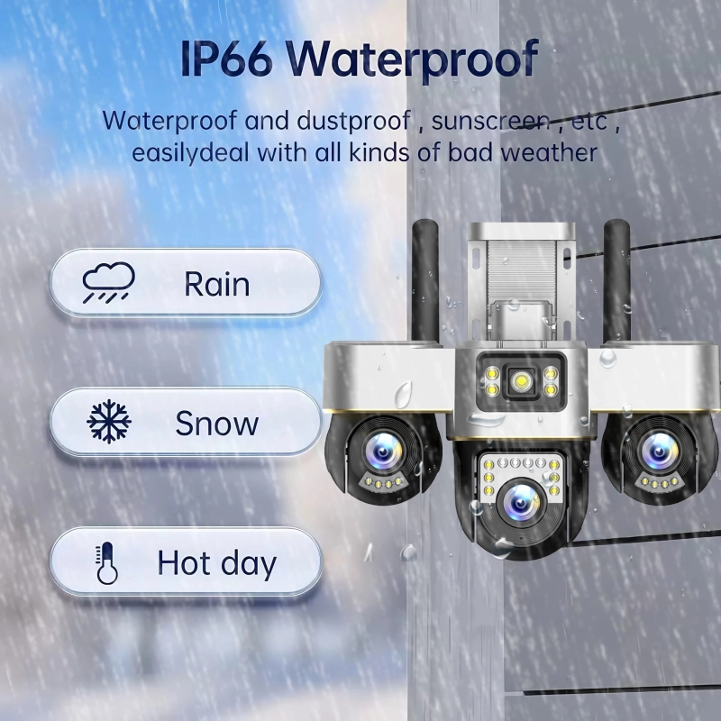 V380pro PTZ Outdoor WaterProof 3 Lens Moving Wi-Fi IP Camera.