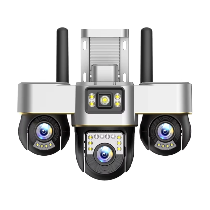 V380pro PTZ Outdoor 3 Lens Moving 4G Sim Supported Camera.