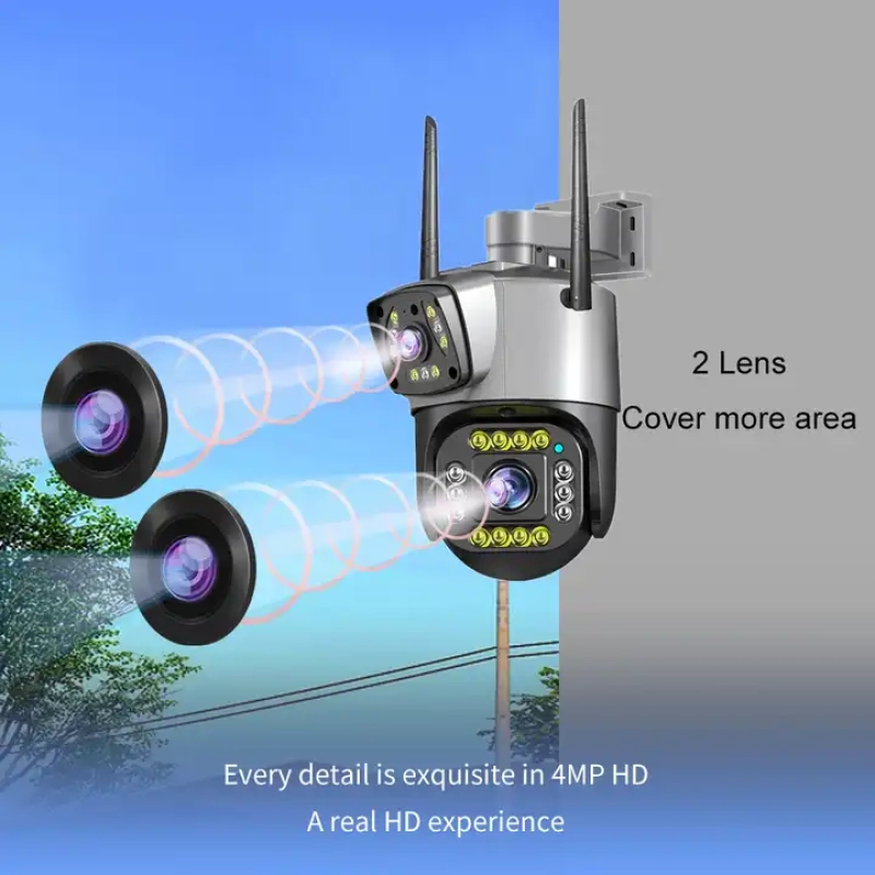 Champion Outdoor Waterproof Dual Lens Wi-Fi IP Camera.